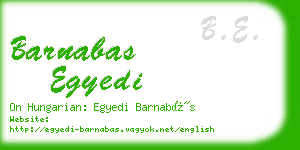 barnabas egyedi business card